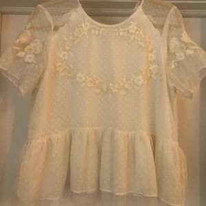 Zara white peplum too